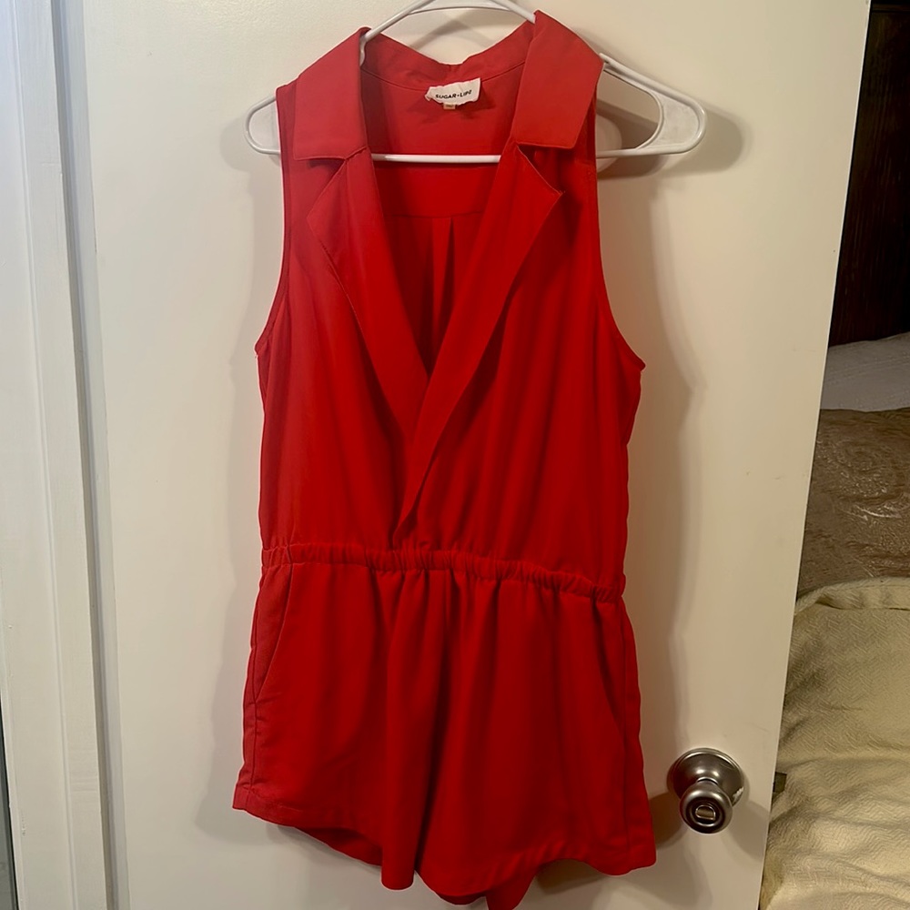 Sugar+Lips Red Romper